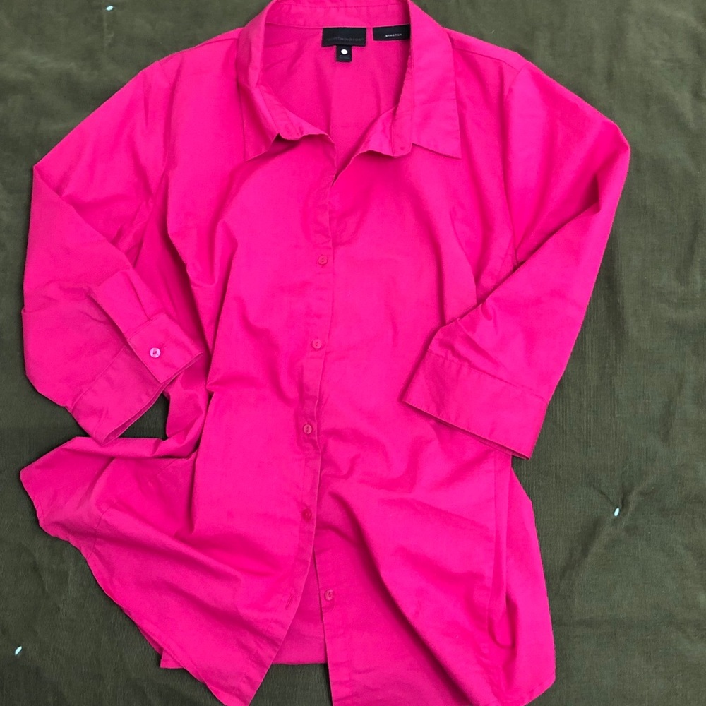 Hot pink button-down